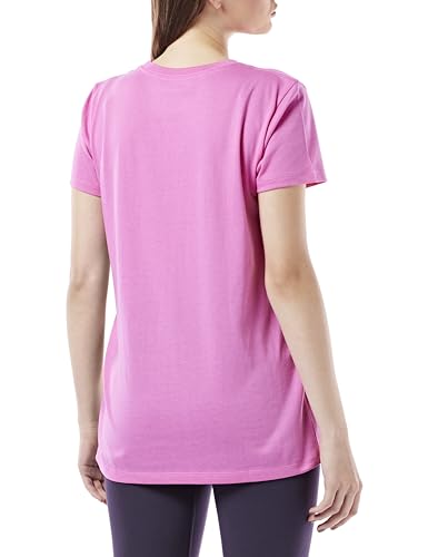Under Armour Women's Live Sportstyle Graphic Short Sleeve Crew Neck T-Shirt, Pink Edge/White, Medium