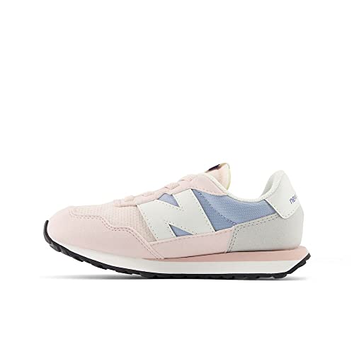 New Balance Girls 237 V1 Bungee Sneaker, Quartz Pink/Light Arctic Grey, 2.5 Little Kid
