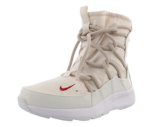 Nike Women's Tanjun High Rise High Top Sneaker Boots (8, Phantom/Gym RED-Desert SA)