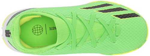 adidas X Speedportal.3 Indoor Soccer Shoe, Solar Green/Solar Red/Solar Yellow, 1 US Unisex Little Kid