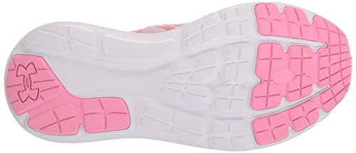 Under Armour Girls Grade School Surge 3 Slip on Sneaker, (600) Prime Pink/Flamingo/Metallic Silver, 3.5 Big Kid
