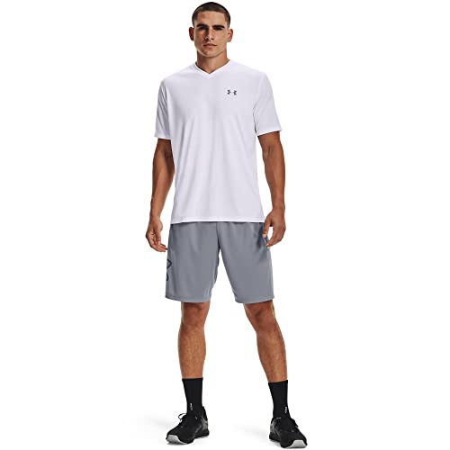 Under Armour Mens Tech Graphic Short , Steel (035)/Black , Large
