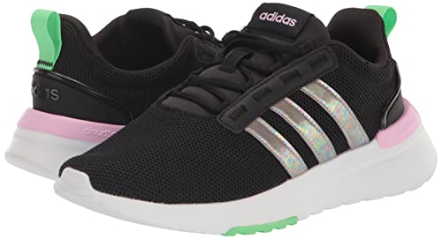adidas Racer TR21 Running Shoe, Core Black/Core Black/Beam Green, 5 US Unisex Big Kid