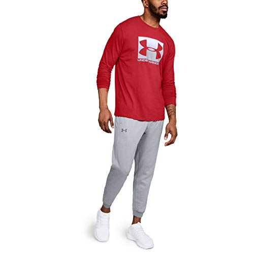 Under Armour Men's Armour Fleece Joggers , Steel Light Heather (035)/Black , 3X-Large
