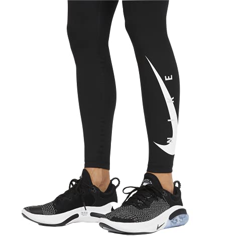 Nike Women's Plus Size Mid-Rise 7/8 Leggings (Black/Reflective Silver) Size 3X