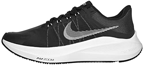 Nike Women's Zoom Winflo 8 Running Trainers Cw3421 Shoes, Black/Dark Smoke Grey/Light Smoke Grey/White, 7.5