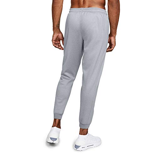 Under Armour Men's Armour Fleece Joggers , Steel Light Heather (035)/Black , 3X-Large