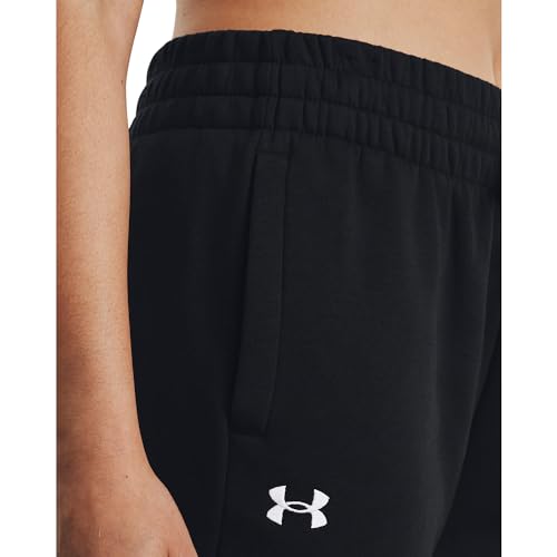 Under Armour Womens Rival Fleece Joggers , (001) Black / / White , Medium