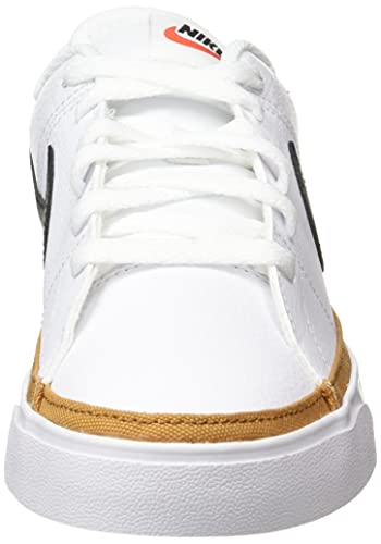 NIKE Women's Court Legacy Sneaker, White/Desert Ochre/Team Orange/Black, 6