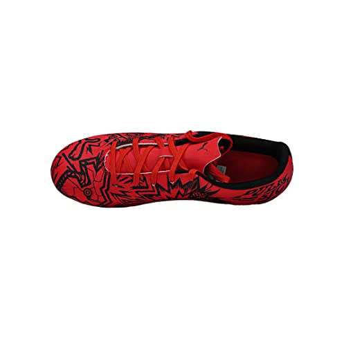 PUMA Christian Pulisic Youth Firm Ground Soccer Cleats (Toddler/Little Kid/Big Kid), Perfected for Natural and Artificial Playing Surfaces (Red/Black, us_footwear_size_system, big_kid, men, numeric, medium, numeric_5)