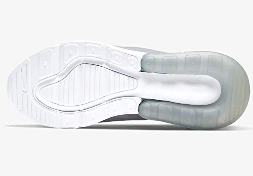 Nike Air Max 270 Extreme (Big Kid) White/White/Metallic Silver/White 6 Big Kid M