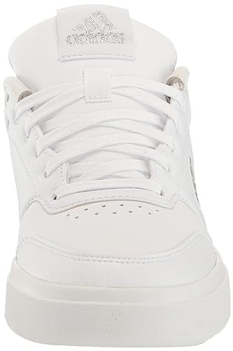 adidas Women's Park St Sneaker, White/White/Silver Metallic, 9.5
