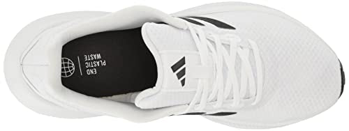 adidas Women's Run Falcon 3.0 Sneaker, White/Black/Black, 8