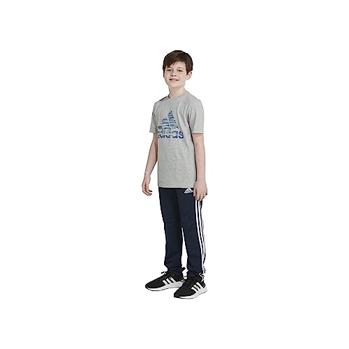 adidas Boys' Short Sleeve Liquid Camo Logo Tee, Medium Grey Heather