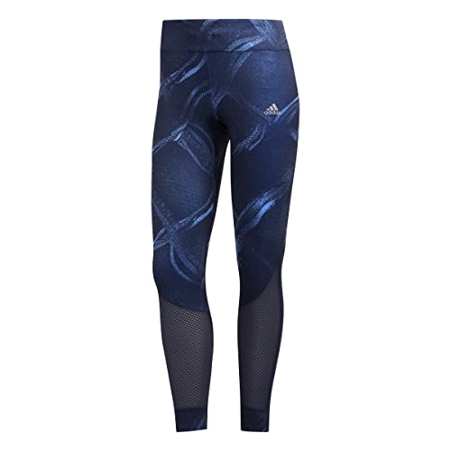 adidas Woman’s Own The Run 7/8 Mid Rise Mesh Tights, XS, Real Blue/Collegiate Royal/Legend Ink
