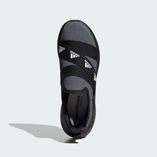 adidas Women's Puremotion Adapt Sportswear Sneaker, Core Black/White/White, 8