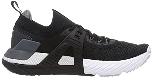 Under Armour Men's Project Rock 4 Training Shoe (11, Black/White, Numeric_11)