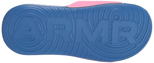 Under Armour Girls Ansa Fixed Strap Slide Sandal, (601) Pink Punk/Versa Blue/Versa Blue, 5 Big Kid
