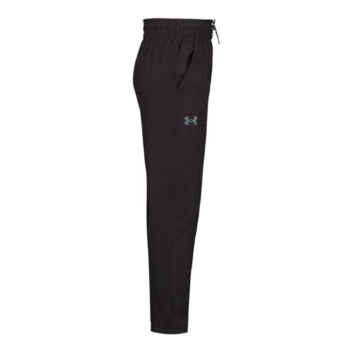 Under Armour Girls' Outdoor Pants, Lightweight 4-Way Fabric & Drawstring Closure, Black Stretch Woven