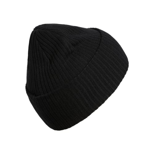 adidas Women's 4 Inch Cuff Fold Beanie, Black/White F22, One Size