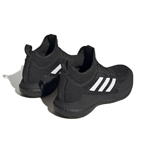 adidas Women's Crazyflight Mid Sneaker, Black/White/Carbon, 8