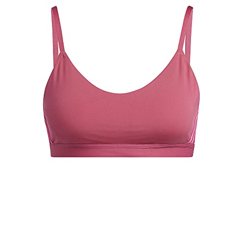 adidas Women's All Me 3-Stripes Bra, Wild Pink/Screaming Pink, XX-Large