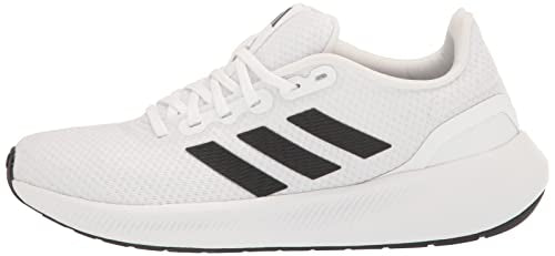 adidas Women's Run Falcon 3.0 Sneaker, White/Black/Black, 8