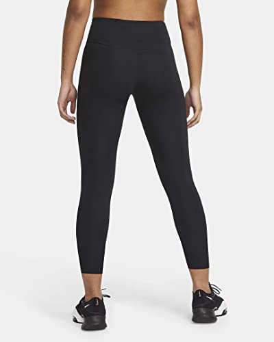 Nike Women's All-in Crop Leggings (as1, Alpha, x_l, Regular, Regular, Black/White)