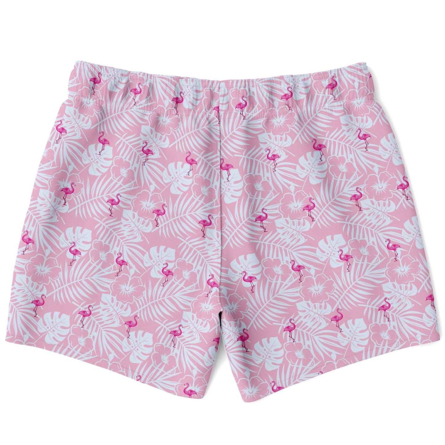 Rad Palm Party Like A Flock Star Pink Men's Swim Trunks