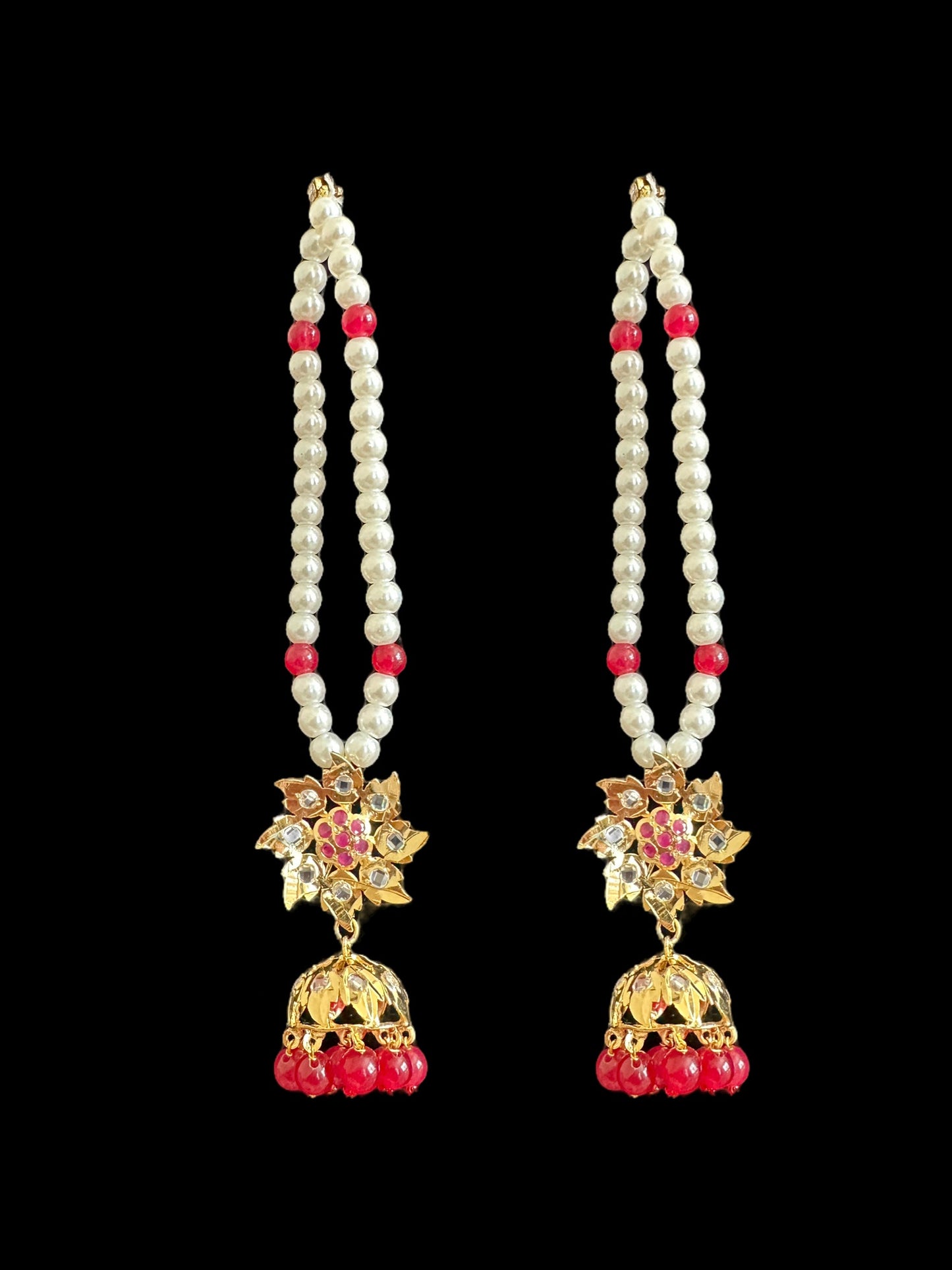 C327 sifat jadavi lacha in ruby beads (SHIPS IN 1 WEEK )