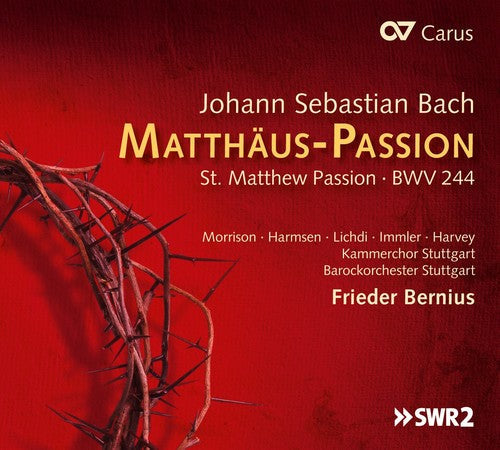 Bach,j.s. / Morrison,hannah / Harmsen,sophie - St. Matthew Passion Bwn 244 - Music CD