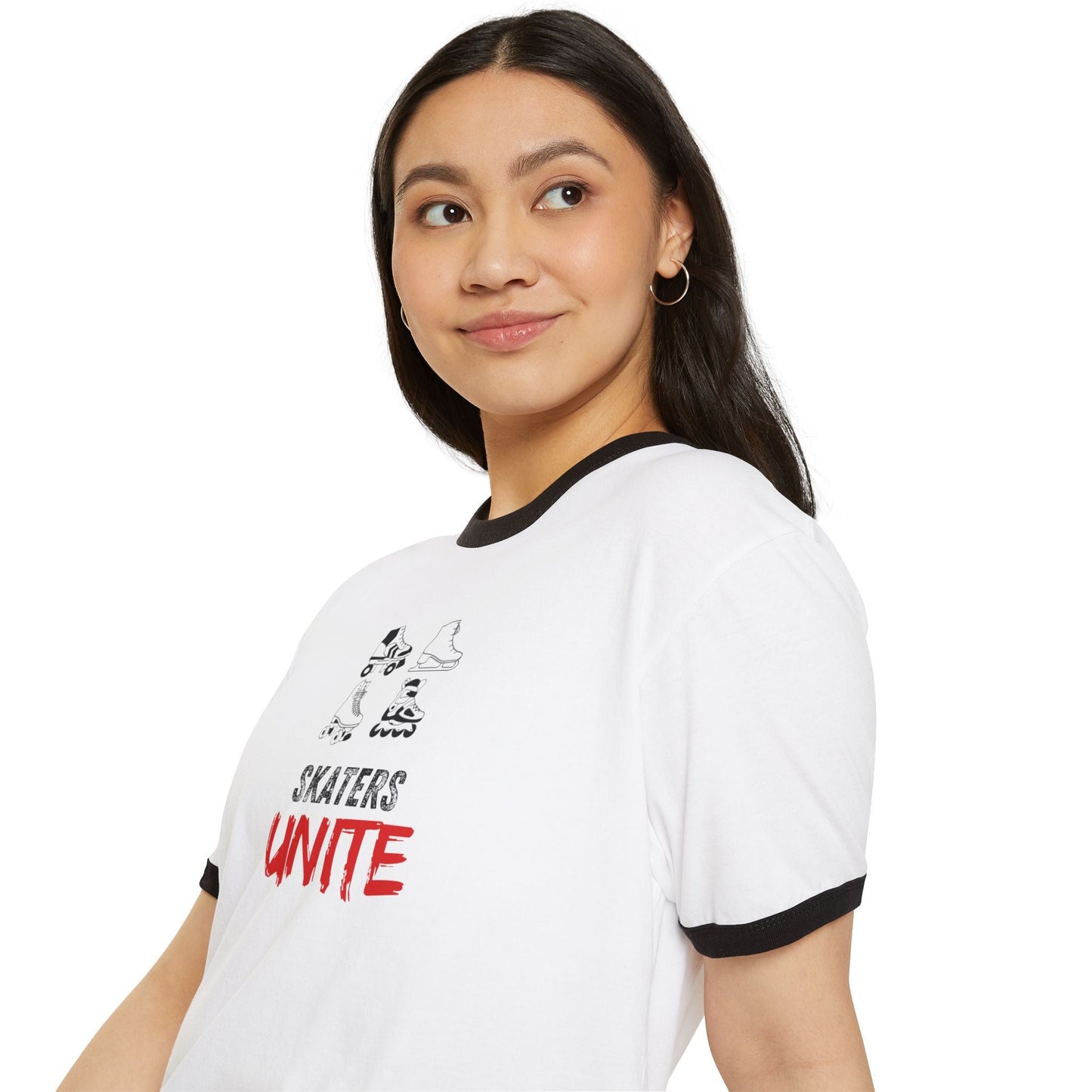 Skaters Unite Unisex Cotton Ringer T-Shirt