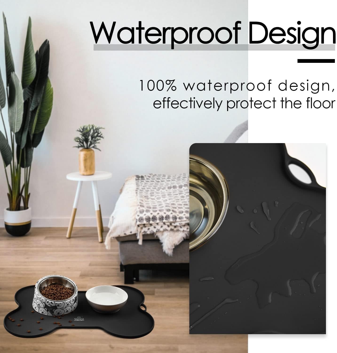Silicone Non Spill Cat Feeding Mat Puppy Placemat Waterproof