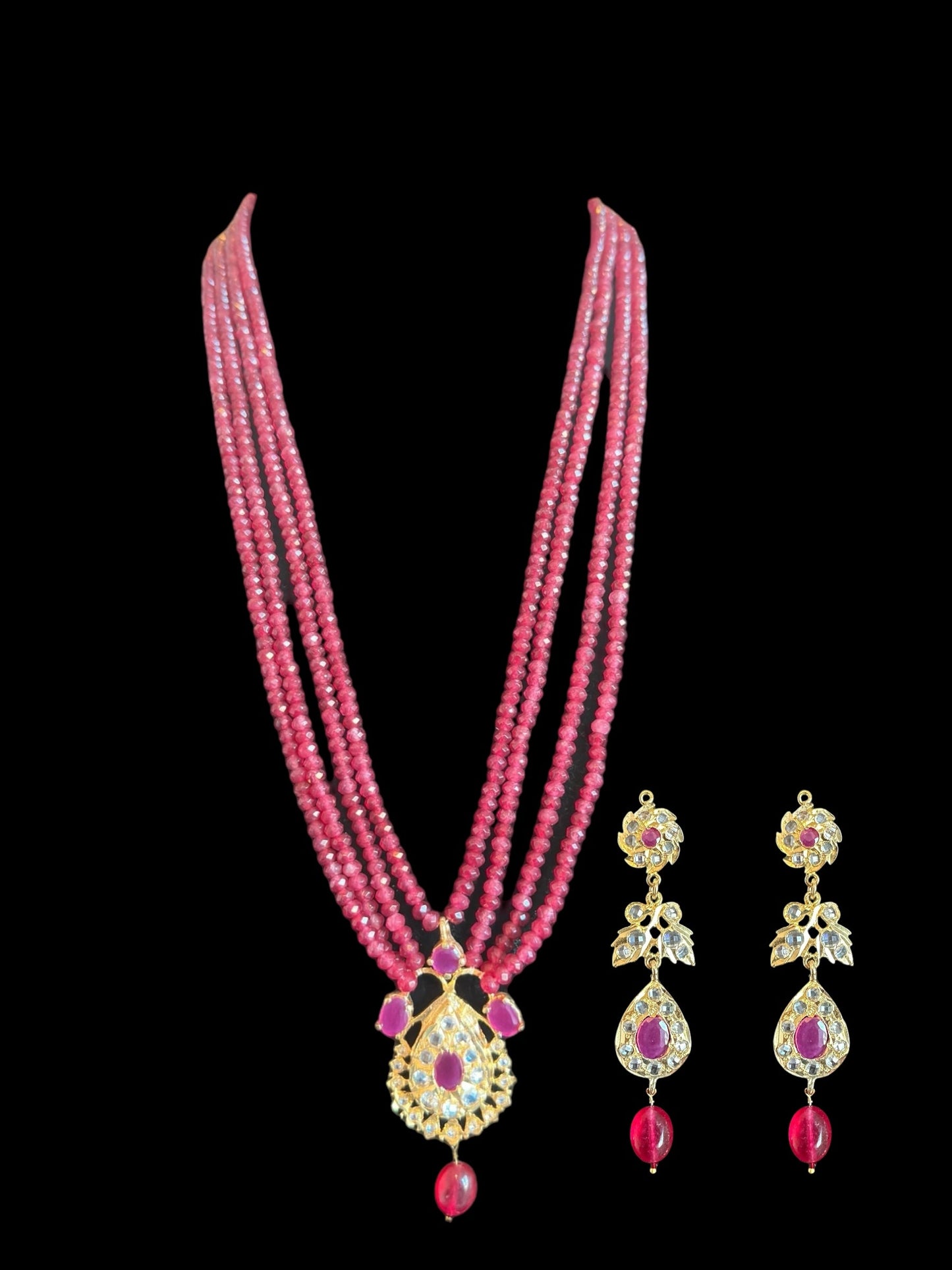 PS518 Jugni in faux ruby beads ( READY TO SHIP)