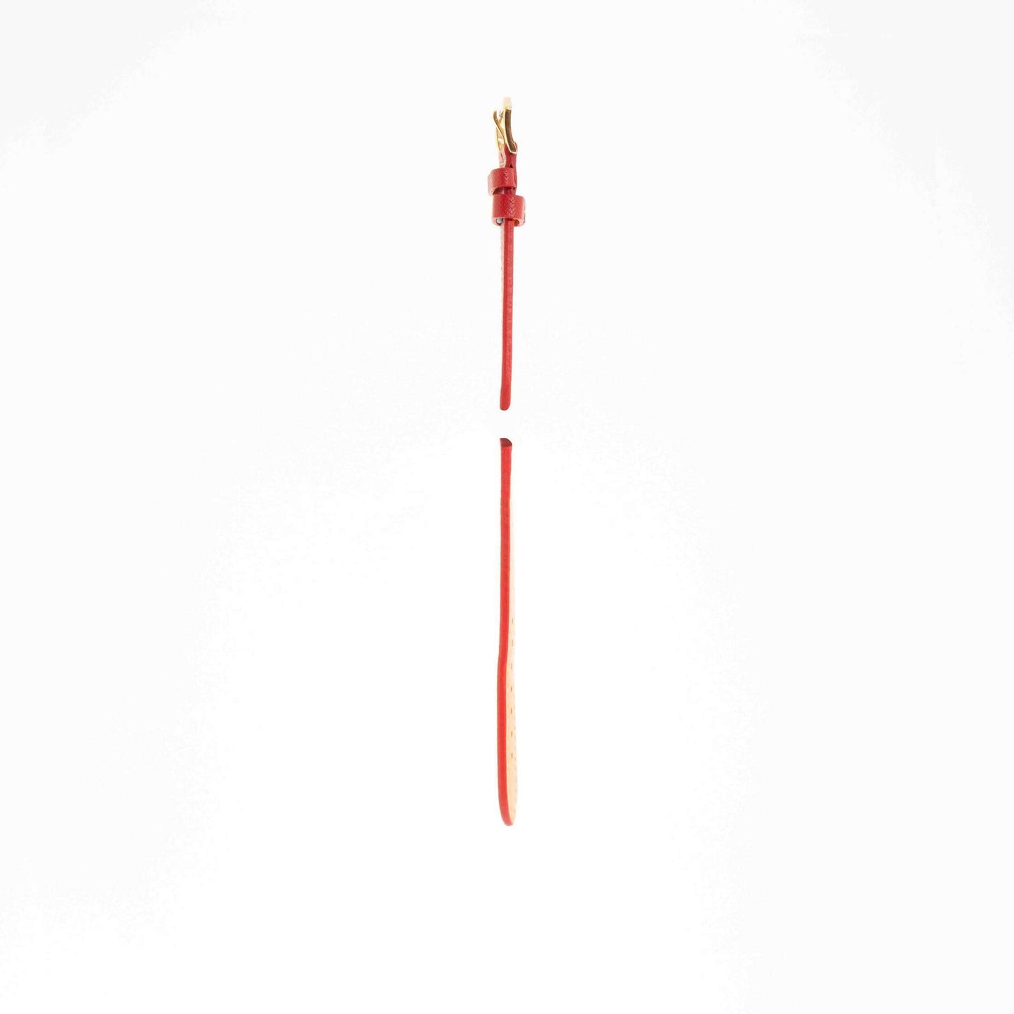 Red Hammered Calfskin Ecru Stitches Watch strap