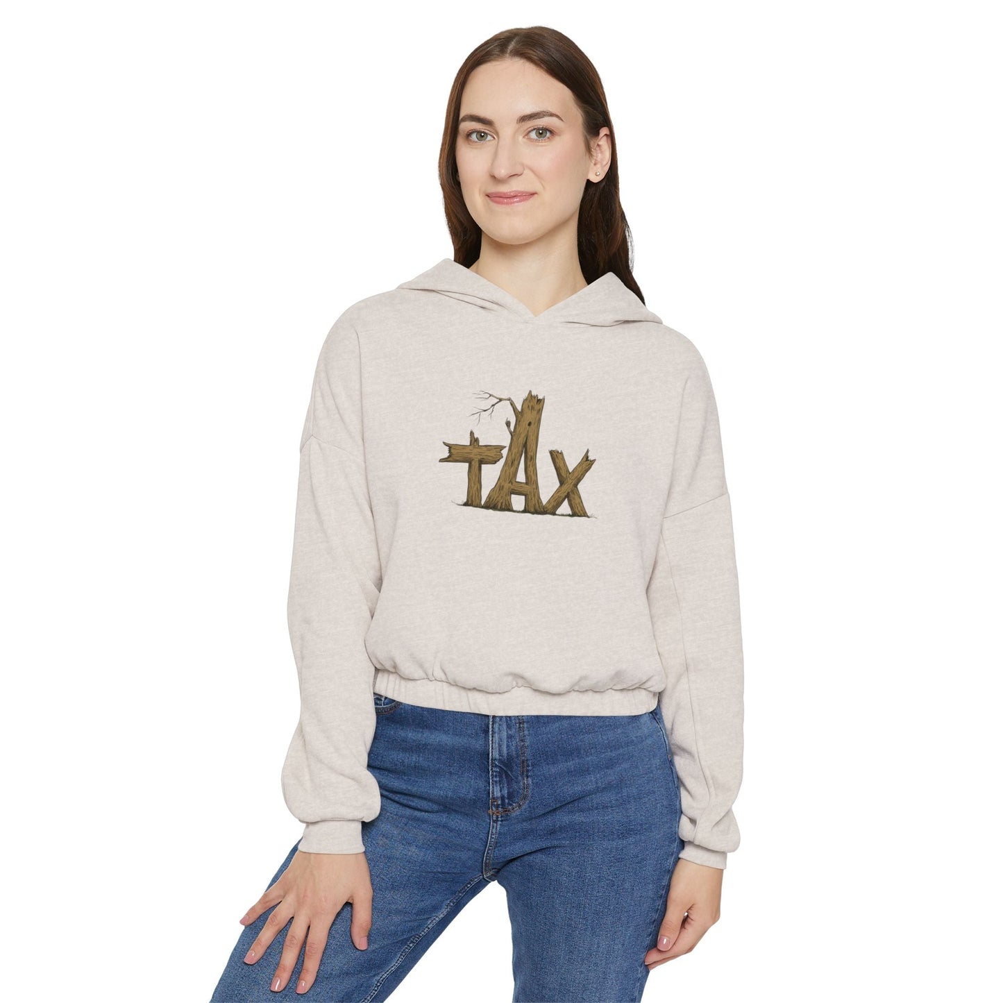 Women’s Cropped Wood Tax Hoodie