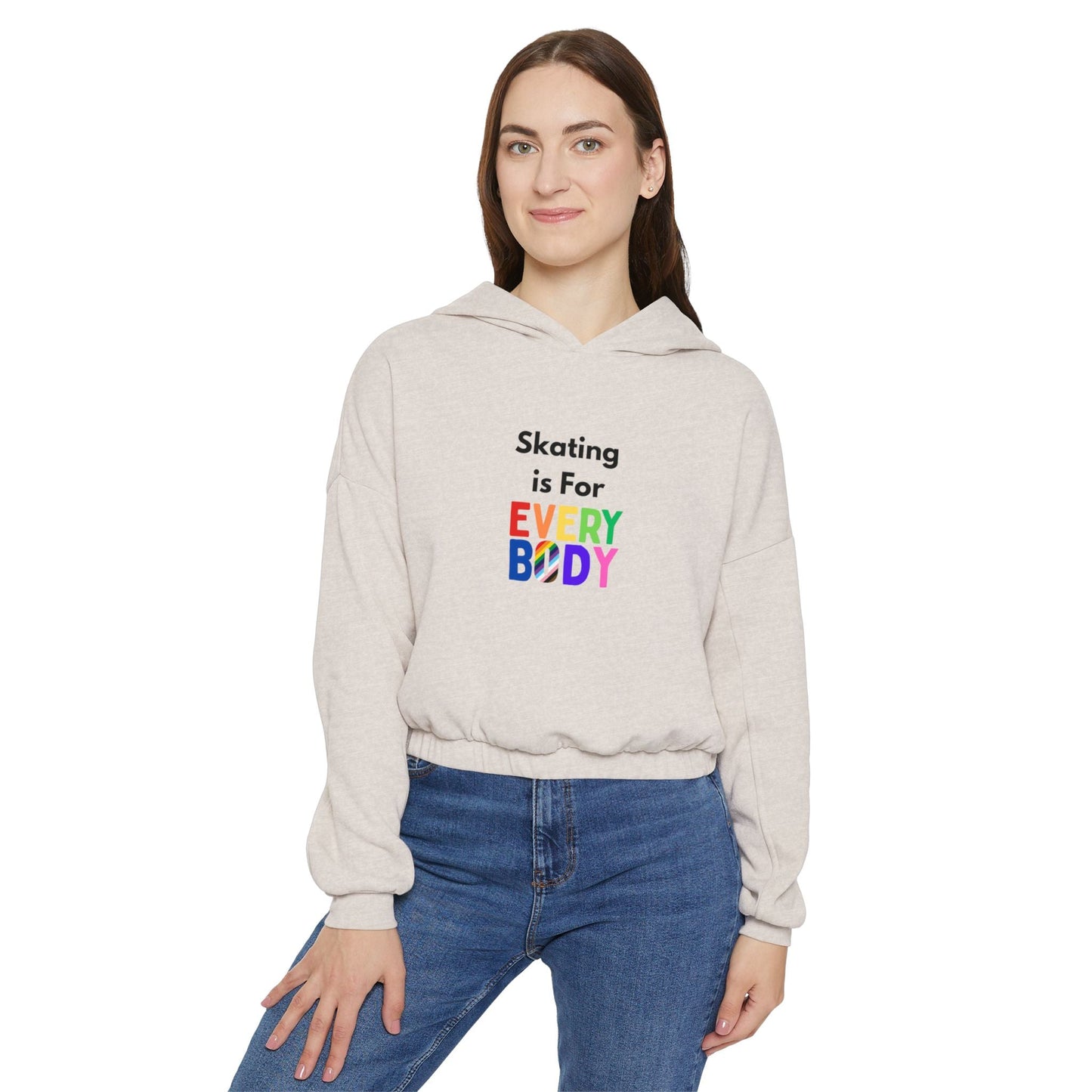 Women’s Cropped Skating is For Everybody Hoodie