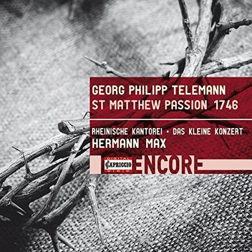 Telemann / Jochens / Max - Telemann: St Matthew Passion 1746 - Music CD