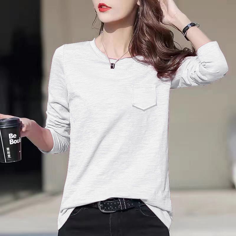 Slub Cotton Long Sleeve Tee - Soft Breathable Relaxed Fit Shirt