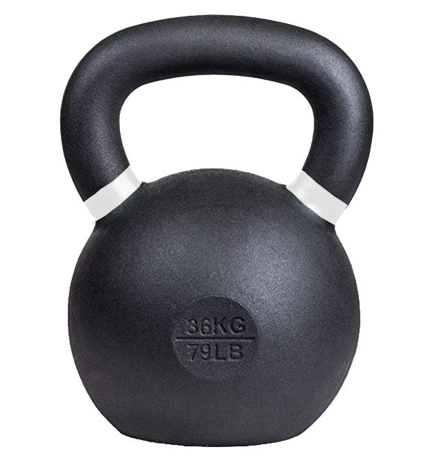 36 kg (80 lb) Powder-Coated Cast-Iron Kettlebell – Black | SoCal Kettlebellz