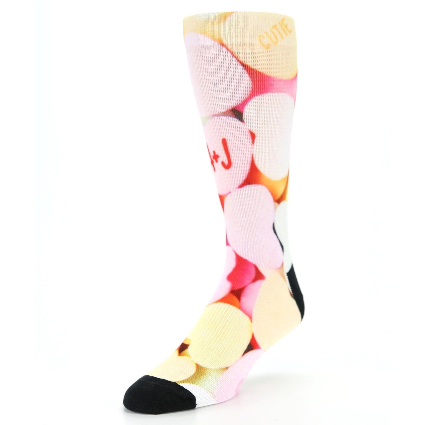 Heart Candy Valentine's Day Custom Socks - Men's Custom Socks