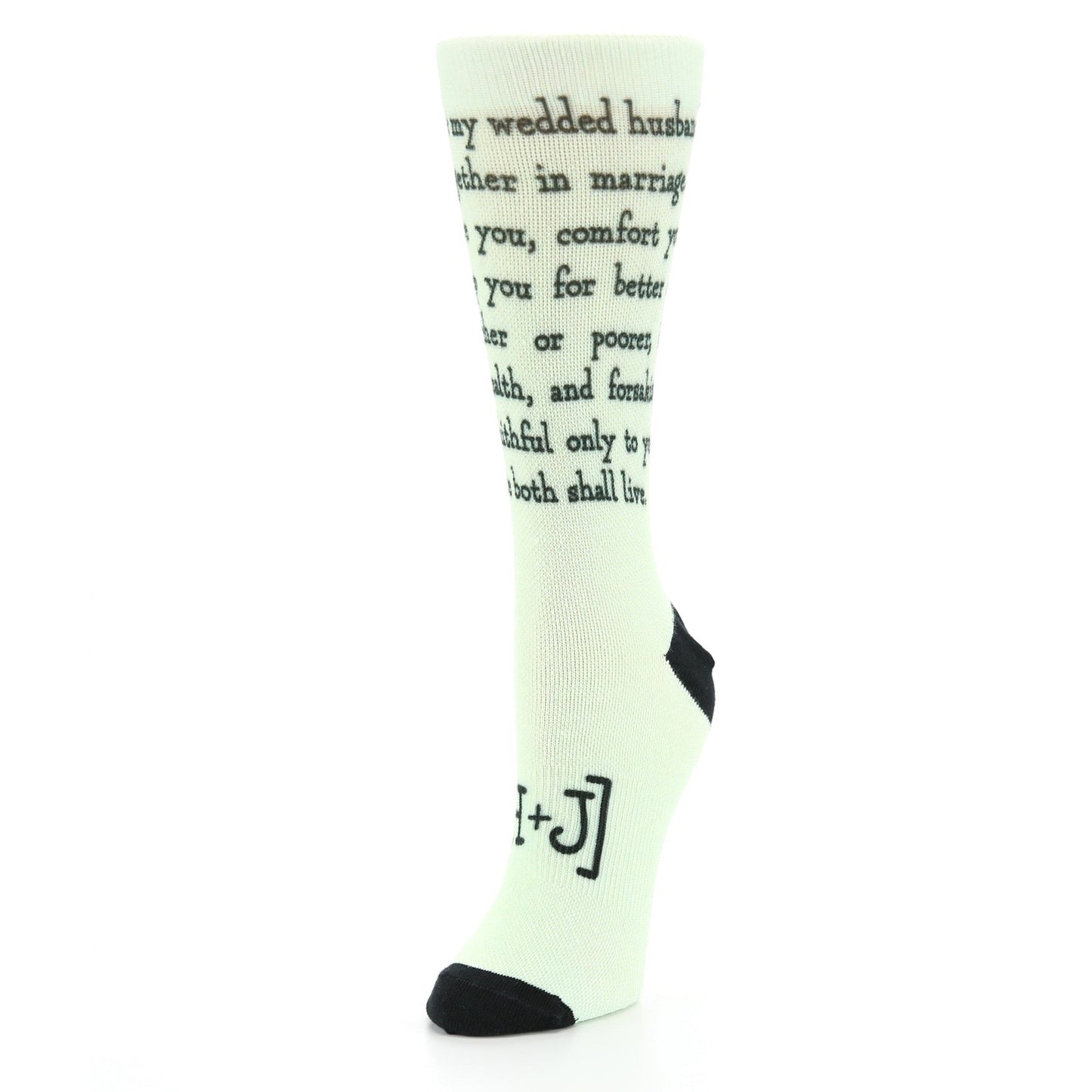 Sage Sweet Sentiment Custom Note Socks - Women’s Custom Socks With Initials