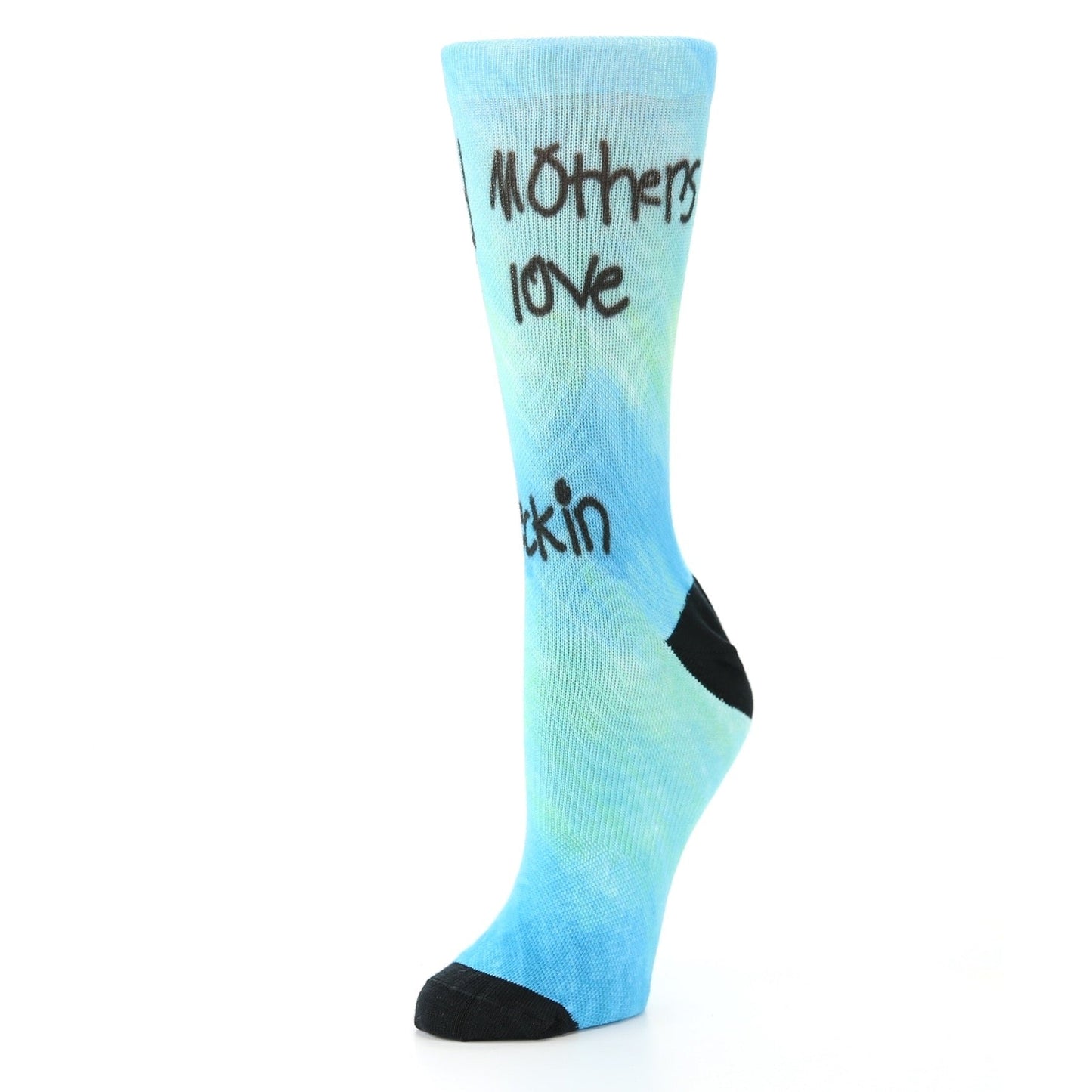 Women's Happy Mother's Day Handwritten Teal and Light Blue Note