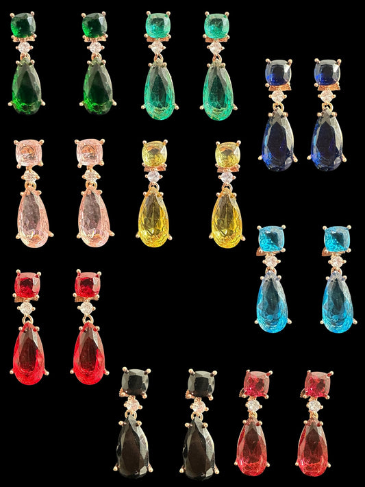 DER788 Cz tear drop earrings ( READY TO SHIP )