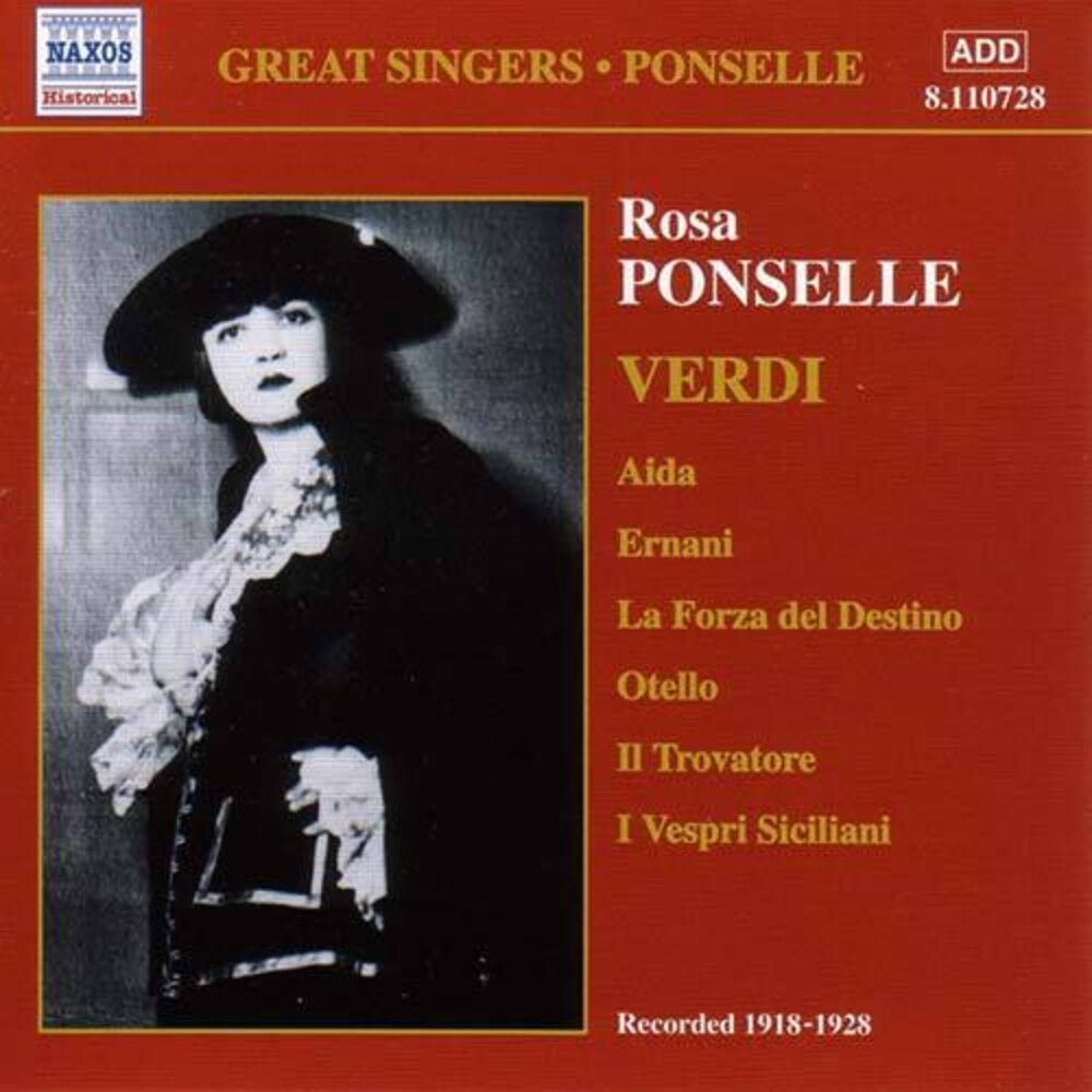 ROSA PONSELLE - Rosa Ponselle Sings Verdi Music CD