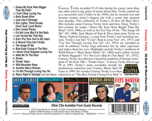 Twitty,conway - 20 Best Of Must Have Hits - Music CD