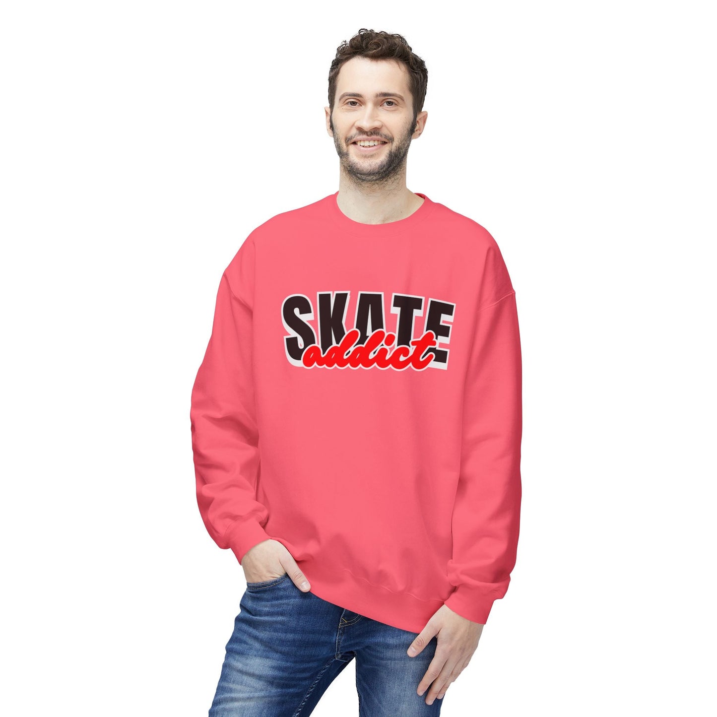 Skate Addict Unisex Fleece Crewneck Sweatshirt