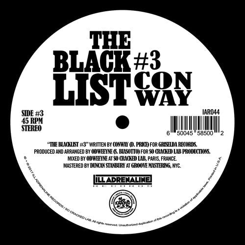 Odweeyne / Conway / Nolan The Ninja - Blacklist #3 / Blacklist #4 - Vinyl Record