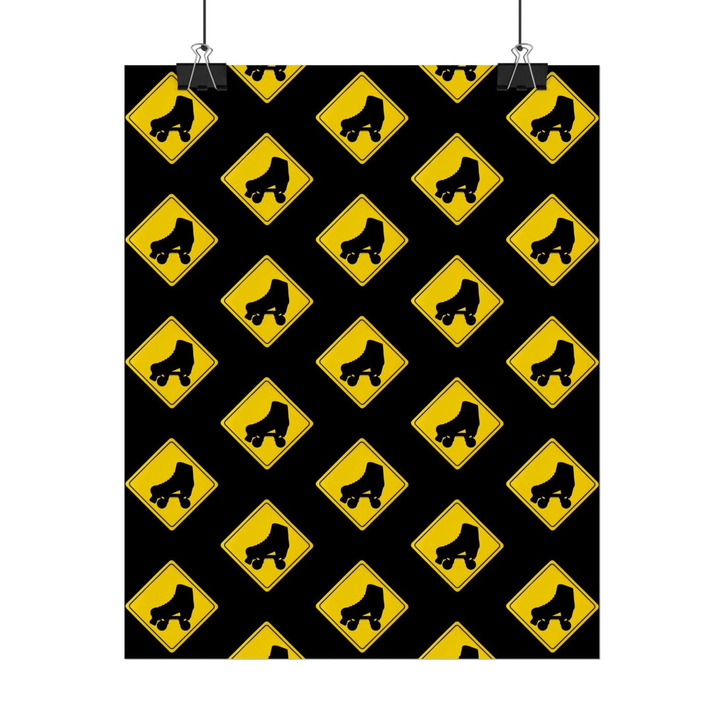 Warning Skater Rolled Poster