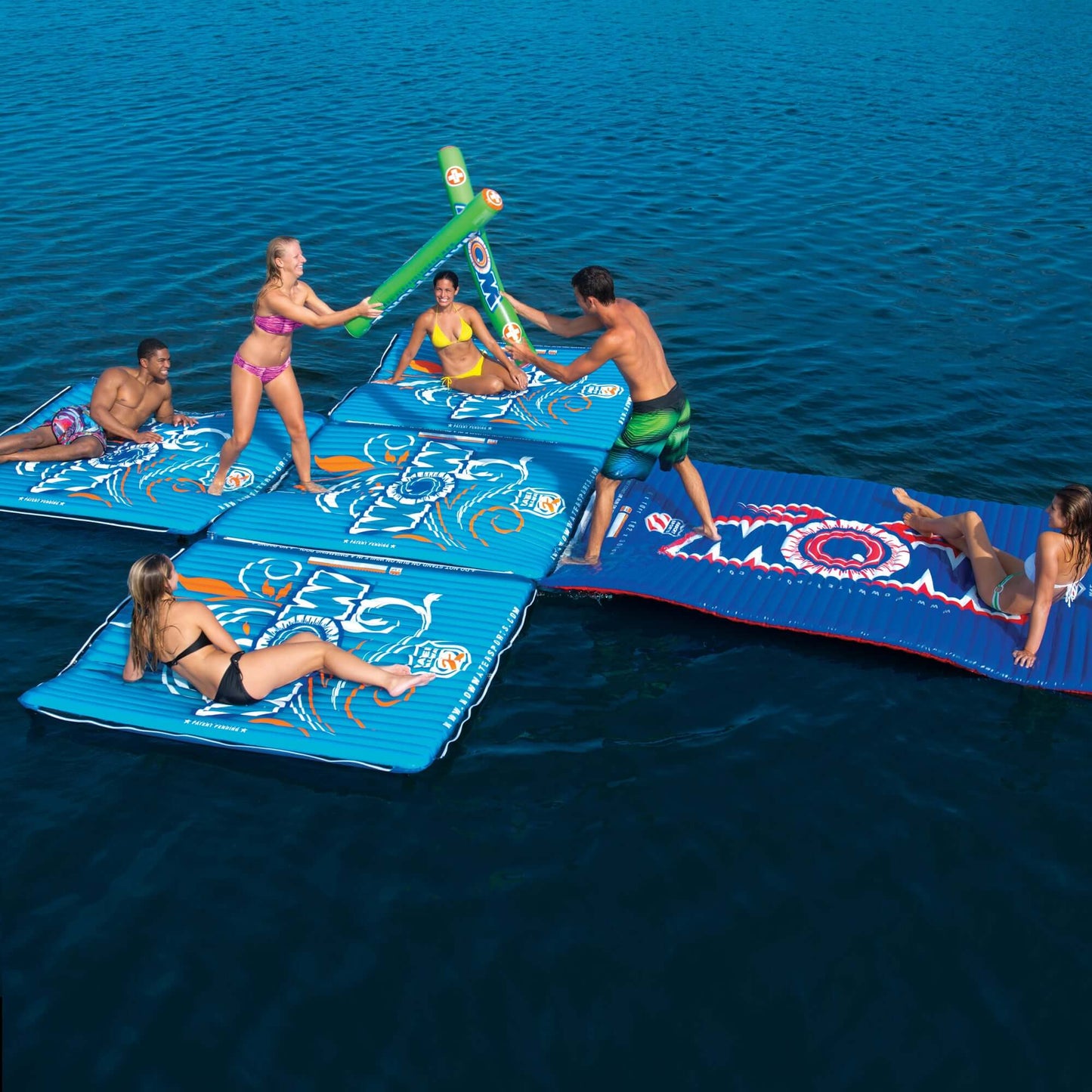 WOW Sports Floating Water Mat For The Pool and Lake - 6X6 Ft. (14-2080)